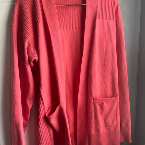 Time and Tru Coral Open-Front Cardigan - Picture 2 of 4